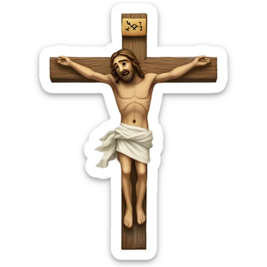 Jesus on the cross  sticker