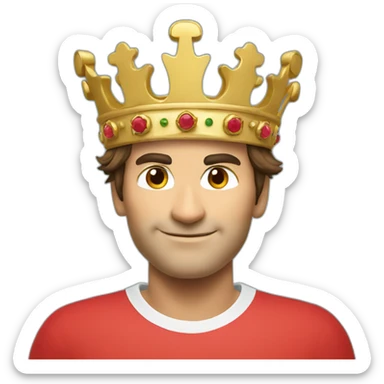 roger federer with crown sticker