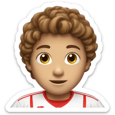 A brown hair kid with canada soccer shirt sticker
