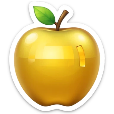 Enchanted golden apple in minecraft style  sticker