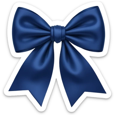 Navy blue bow sticker