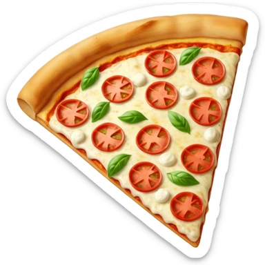 pizza Margherita slice (basil) sticker