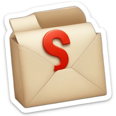 letter s in red box sticker