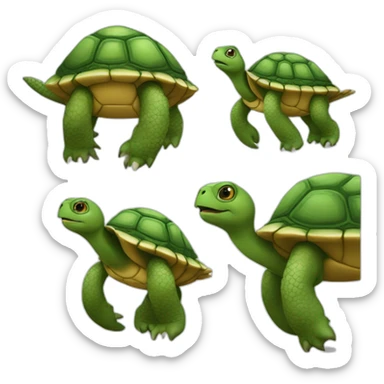 A giant nation of turtles and there is a turtle leader sticker