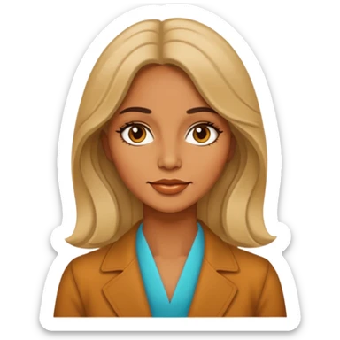 Retro 70s woman face sticker