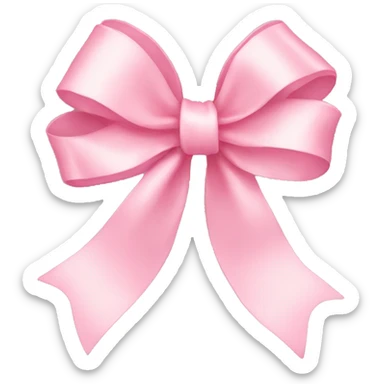 light pink ribbon bow sticker