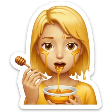 honey eating sticker