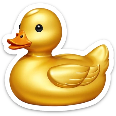 24k gold rubber duck sticker