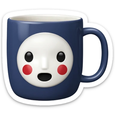 cute mug simplepattern no face sticker