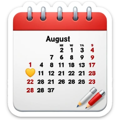 single date calendar for 16 august  sticker