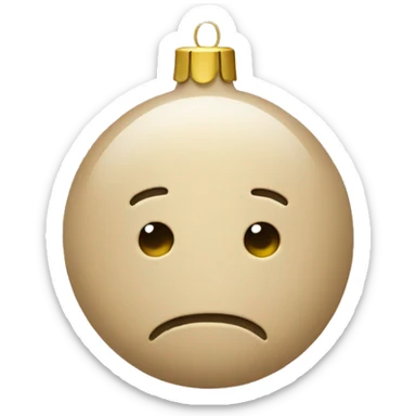 beige christmas ornament sticker