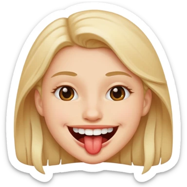 smiley qui se mord les levre  sticker