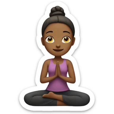 A girl doing yoga sticker