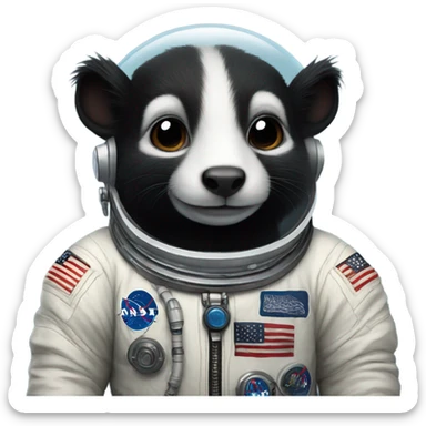 Astronaut skunk sticker