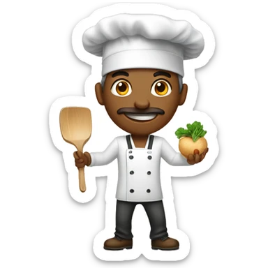 Un chico cocinero con perilla sticker