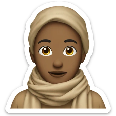 Beige scarf sticker