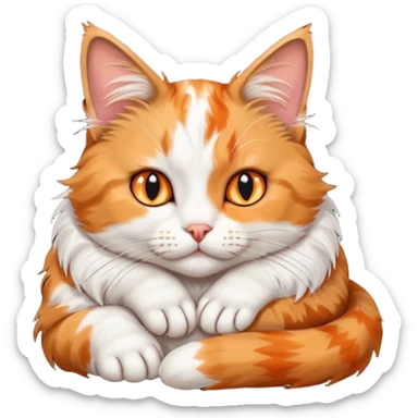 Cat rest chin on hand sticker