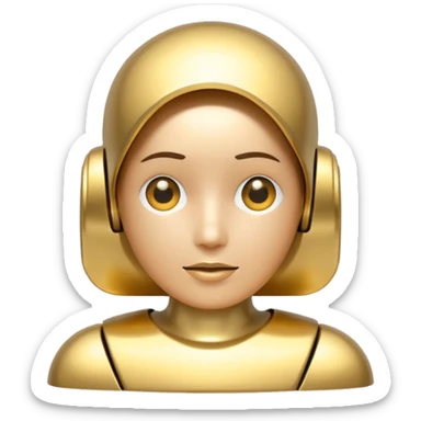 AI logo asking sticker