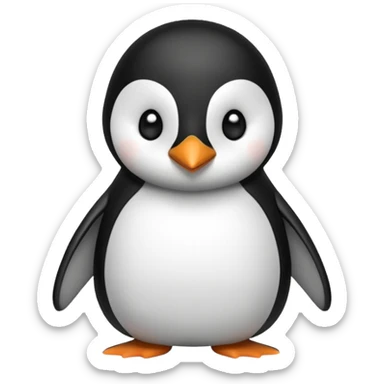 side eyeing penguin sticker