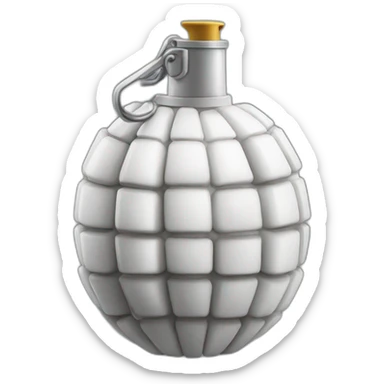 A realistic white grenade sticker