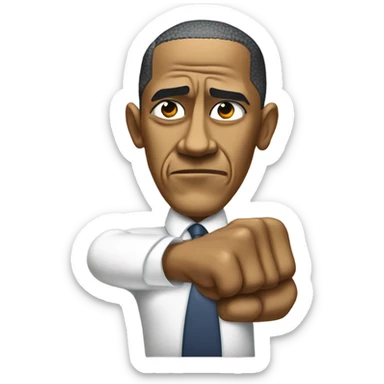 Barack Obama thumbs down sticker