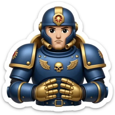 space marine iron hands sticker