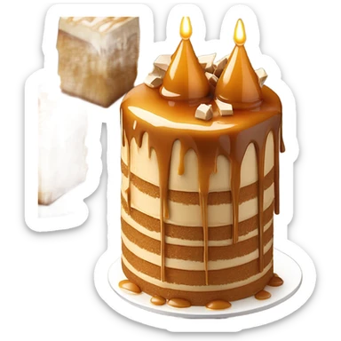 Carmel cake sticker