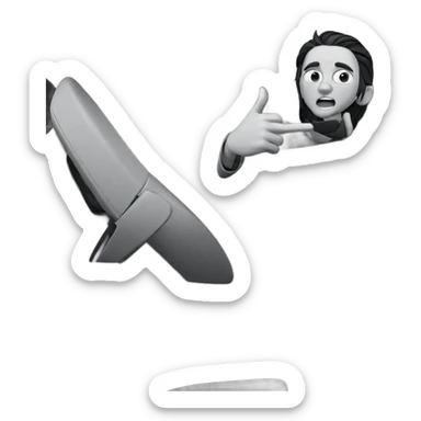 monochrome car interior portrait sticker