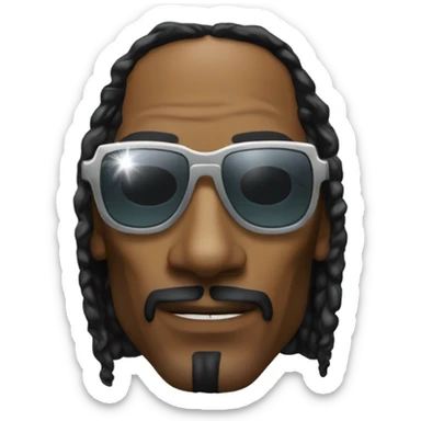 Snoop dog with glasses sticker
