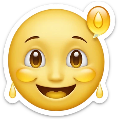 Laughing loud tear emoji yellow face sticker