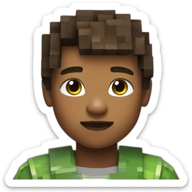 young kid playing minecraft all day sticker