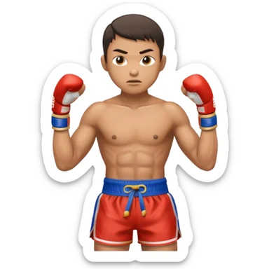 Create a Muay Thai fighter sticker