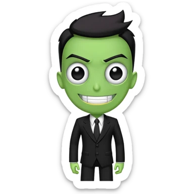 cartoon accurate invader zim sticker