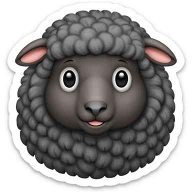 Oveja negra con canas sticker