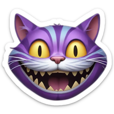 cheshire cat, disappearing sticker