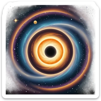 Black hole in space sticker