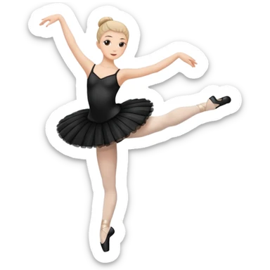 full body balet with black tutu sticker