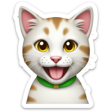 pretty happy christmas cat sticker