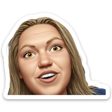 smiling girl in blurred background sticker