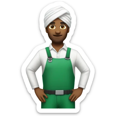 7/11 worker with turban  sticker