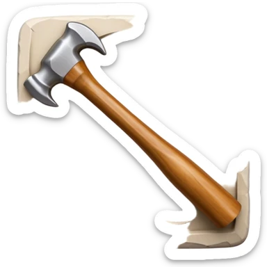 Carving icon, stone, bone, and horn being carved with chisels, fine detailed patterns visible, carving tools like hammer and chisel, minimalistic style, clean lines, transparent background. sticker