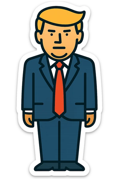 Donald Trump full body high detail sticker