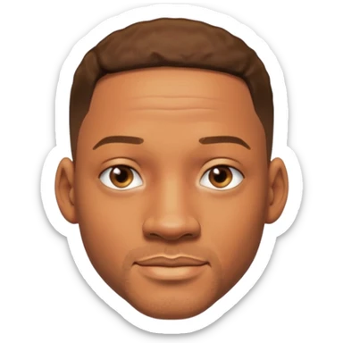 will smith with no beard sticker