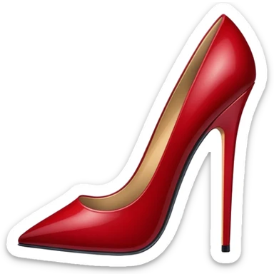Dark red stiletto  sticker