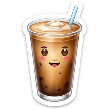 taza de café helado sticker