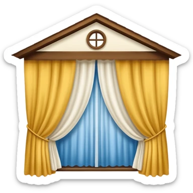 house Curtain sticker