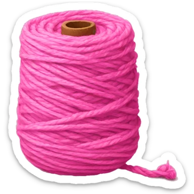Pink yarn sticker
