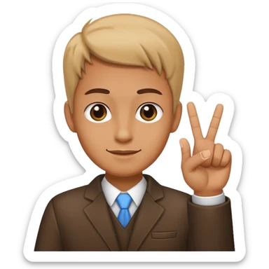 Yvl hand sign only 3 fingers up sticker