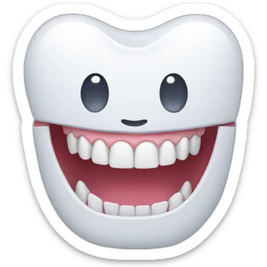 flossing teeth sticker