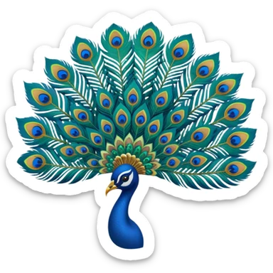 peacock feather with Krishna sticker